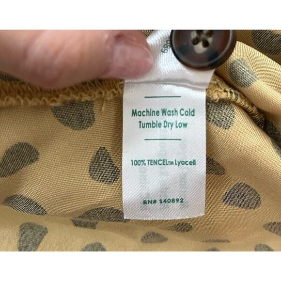 Marine Layer Beige Animal Print Short Sleeve Button Up Women's Dress Size Small - Picture 4 of 6